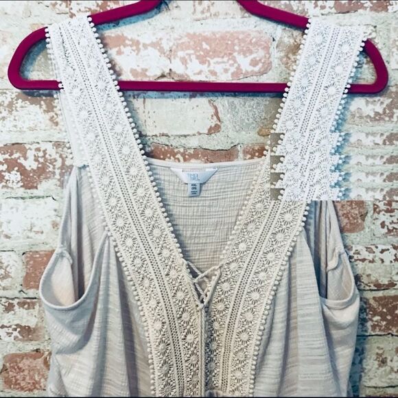 Cream Cotton Blend Bohemian Sleeveless Top Size 20 - Picture 5 of 13